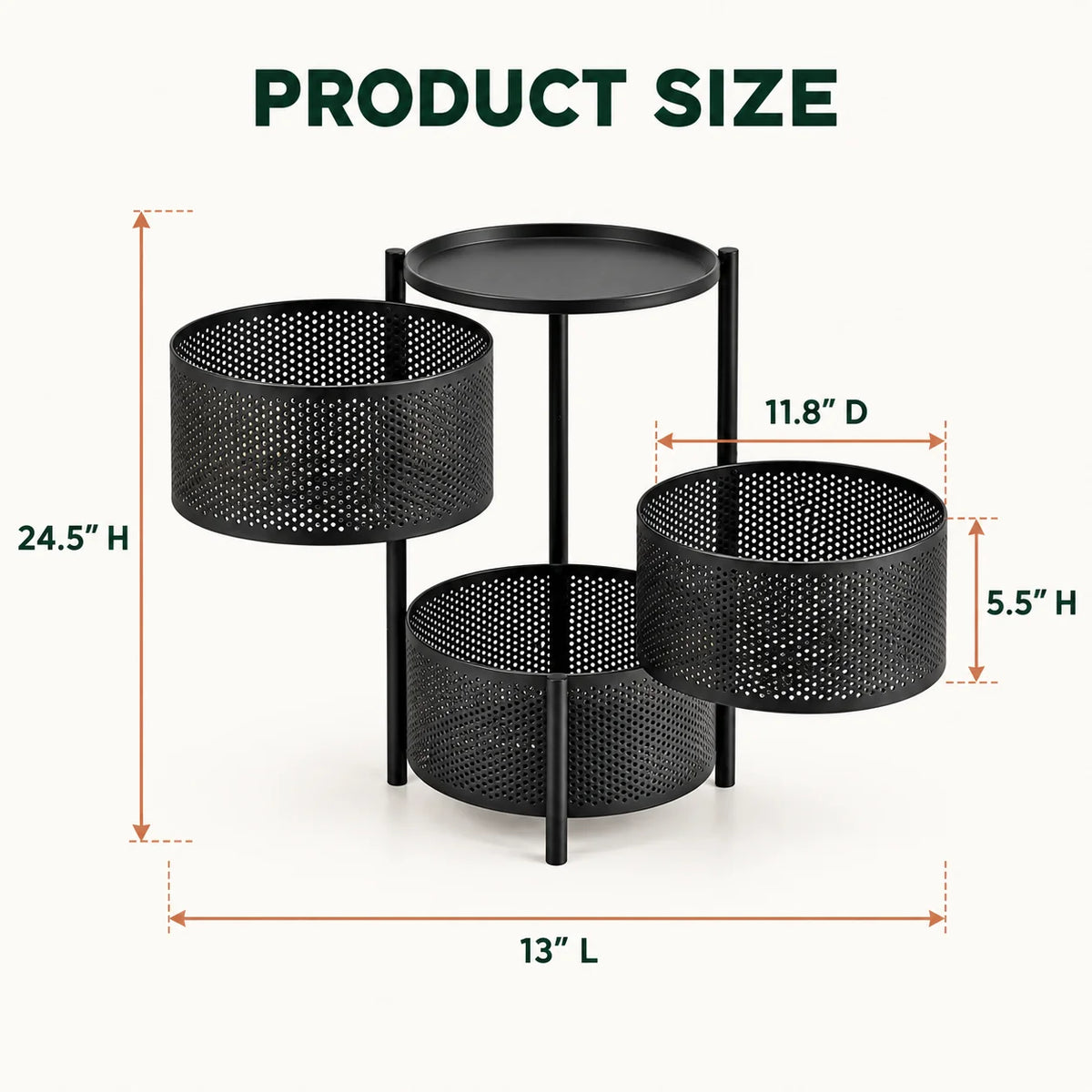 Countertop Vegetable Metal basket | Kitchen Storage & Organizer