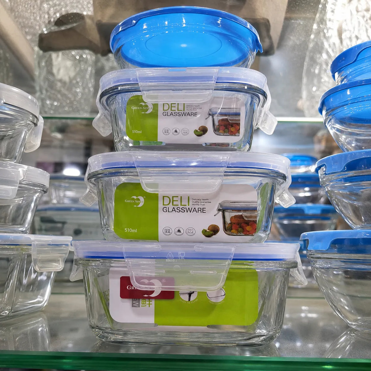 3-Piece Airtight Glass Food Storage Bowl Set