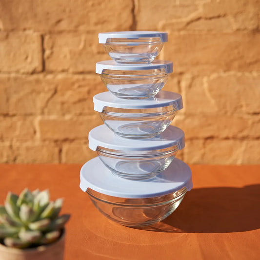 5-Piece Glass Meal Prep Container Set