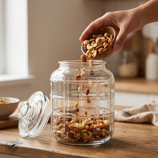 1 Pc Airtight Kitchen Storage Jar – Clear Food & Pantry Container