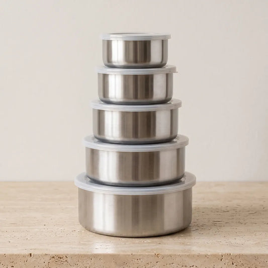 5-Piece Stainless Steel Meal Prep Container Set