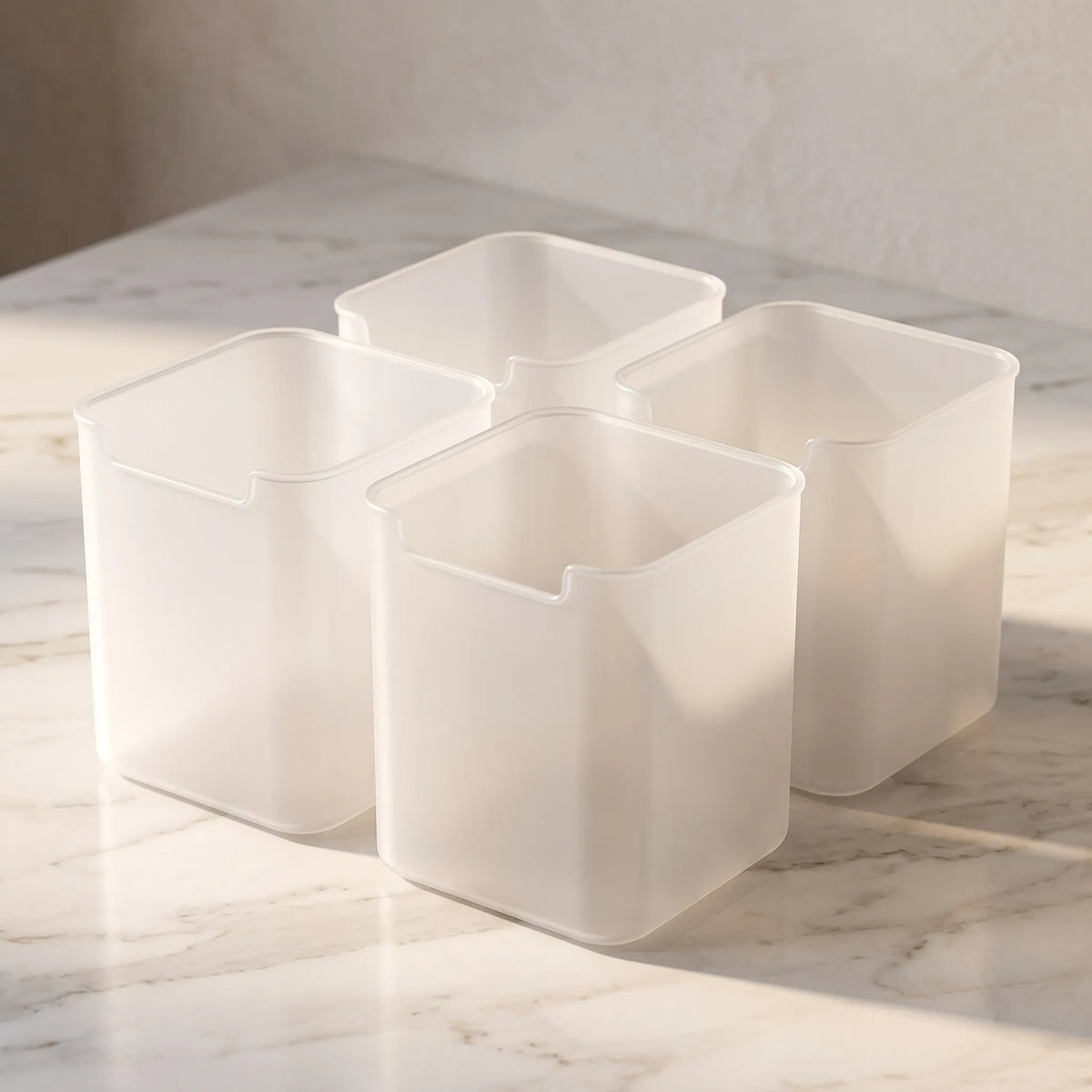 Clear Fridge Storage Boxes – Set of 4 Refrigerator Organizer Containers