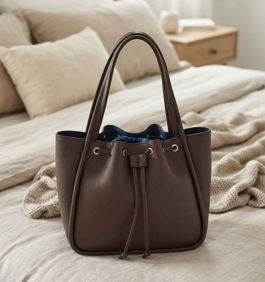 Vintage Suede Tote Bag – Ladies Shoulder & Underarm Handbag
