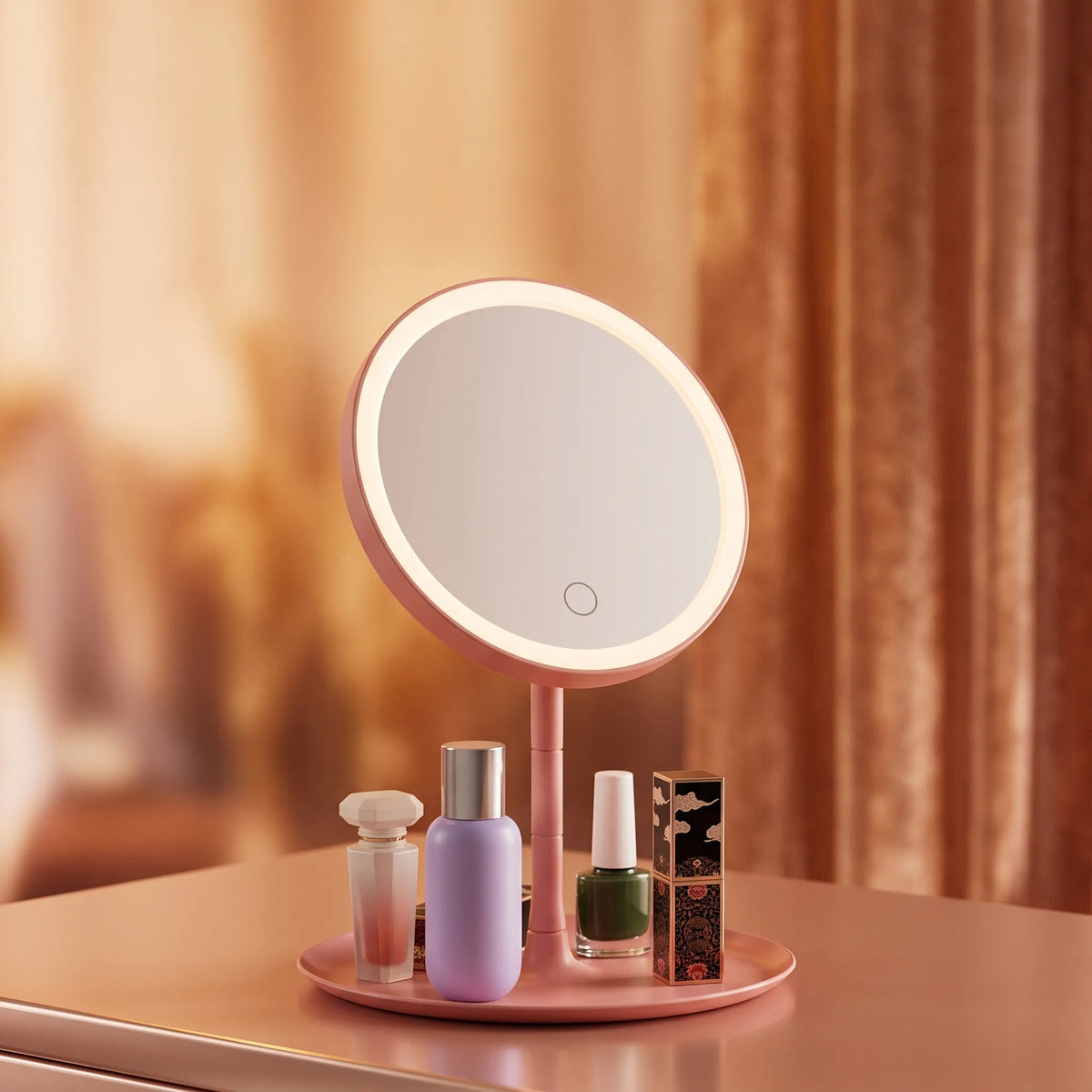 LED Lighted Tabletop Makeup Vanity Mirror