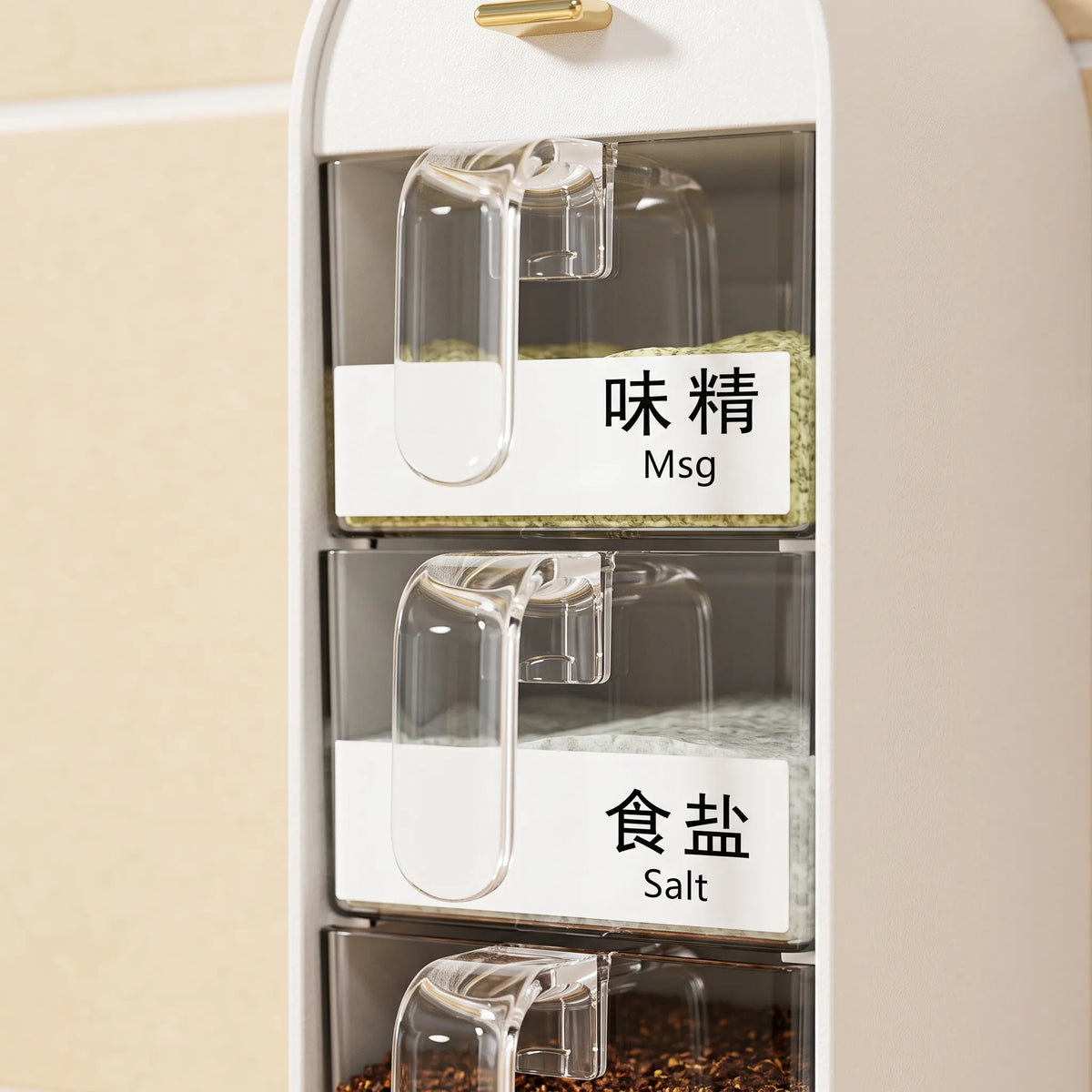 Wall-Mounted Compartment Condiment Box – Spice & Seasoning Organizer