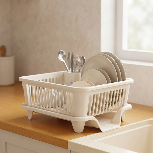 Compact Dish Drying Stand – Space-Saving Kitchen Dish & Glass Rack