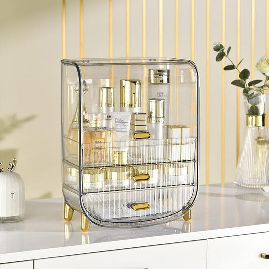 Transparent Cosmetic Storage Box with Drawers | Makeup & Skincare Organiser