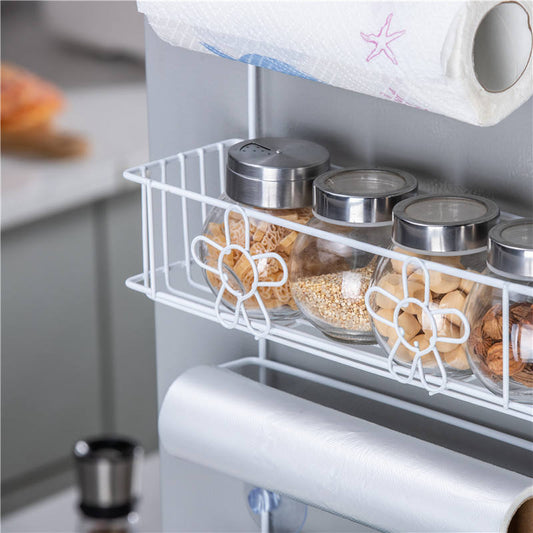 Metal Hanging Fridge Side Storage Organiser