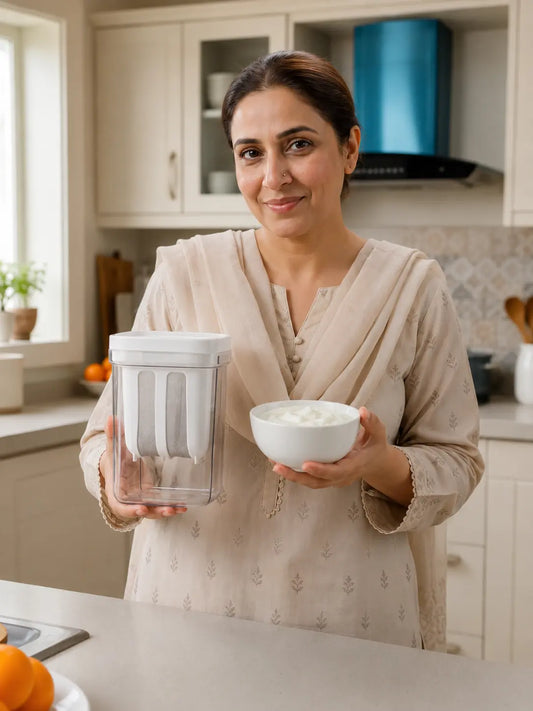 Homemade Yogurt & Dahi Maker with Strainer