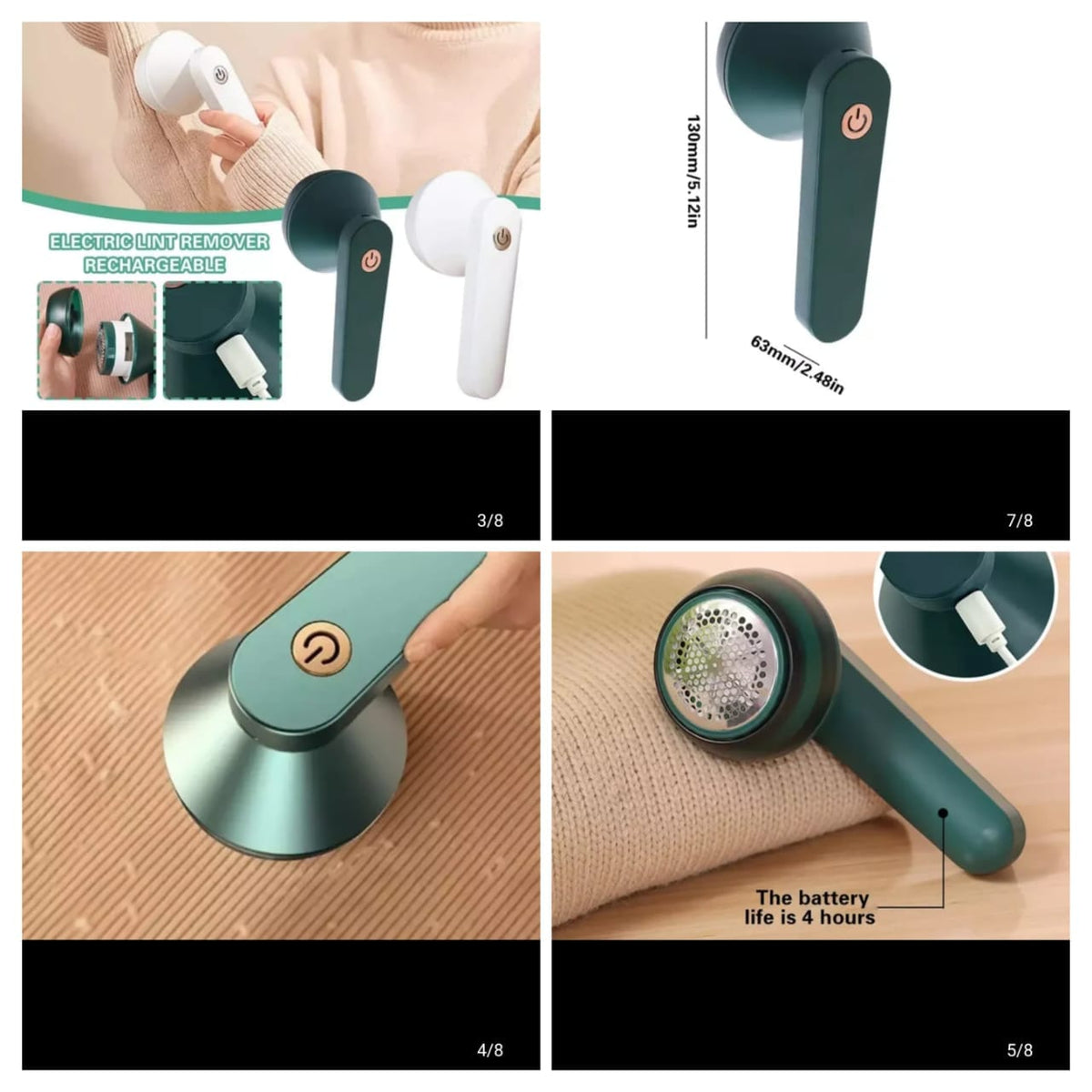 USB Rechargeable Fabric Lint Remover & Pet Hair Shaver – Reusable Clothes Trimmer