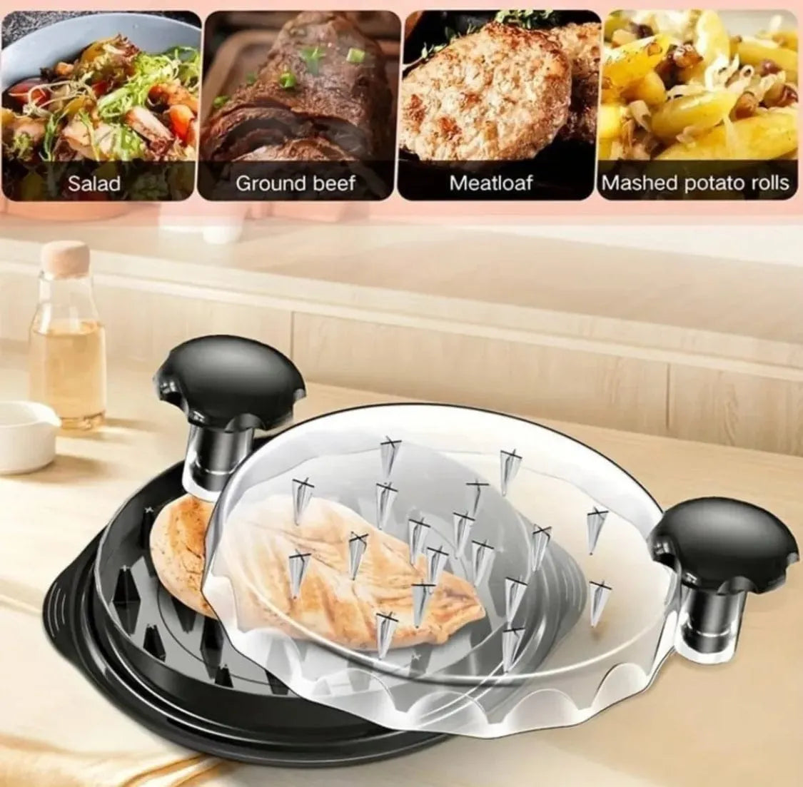 Chicken Shredder Machine with Transparent Cover
