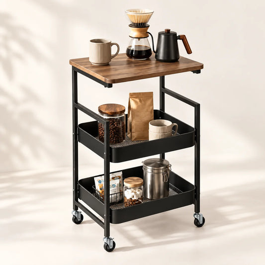 Serve & Store Rolling Cart | Multi-Purpose Kitchen & Home Trolley