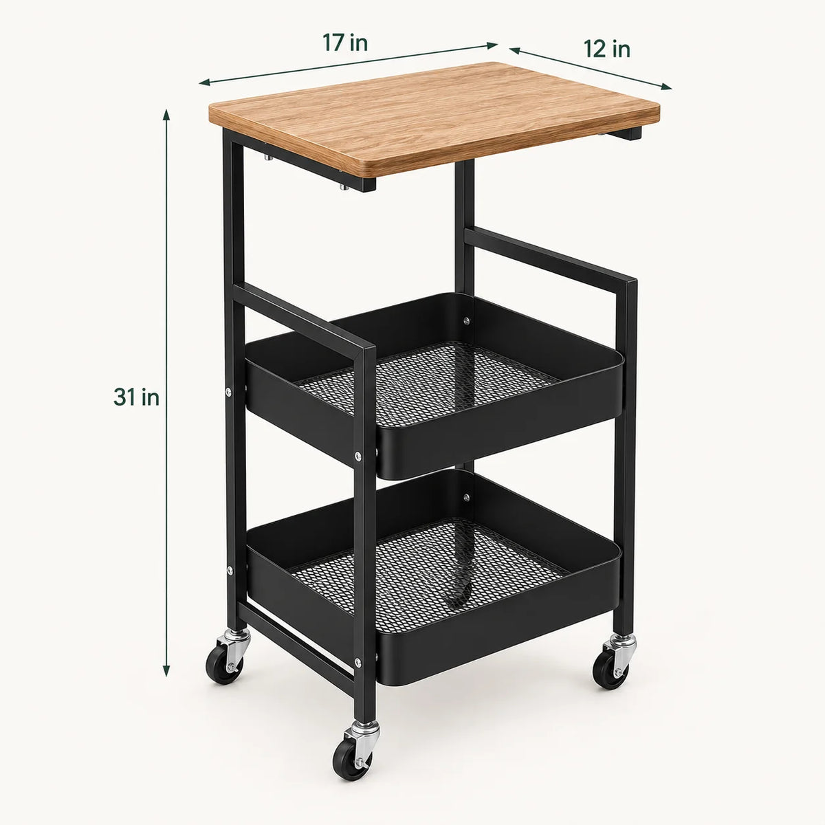 Serve & Store Rolling Cart | Multi-Purpose Kitchen & Home Trolley