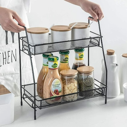2-Tier Metal Kitchen & Bathroom Rack.