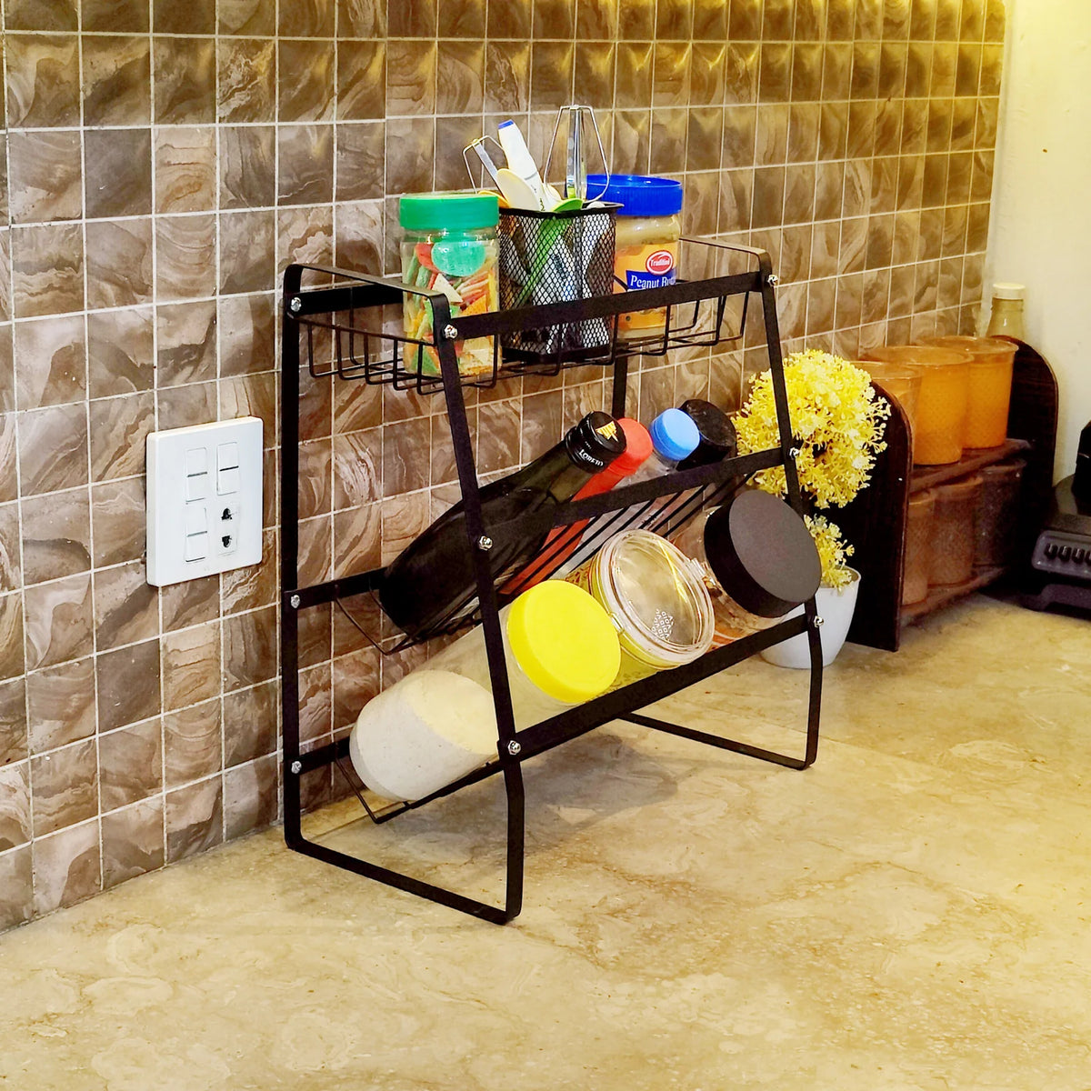 3-Tier Kitchen Storage Rack | Multi-Level Countertop Organiser