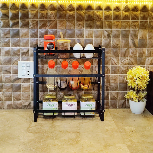 3-Tier Kitchen Storage Rack | Multi-Level Countertop Organiser
