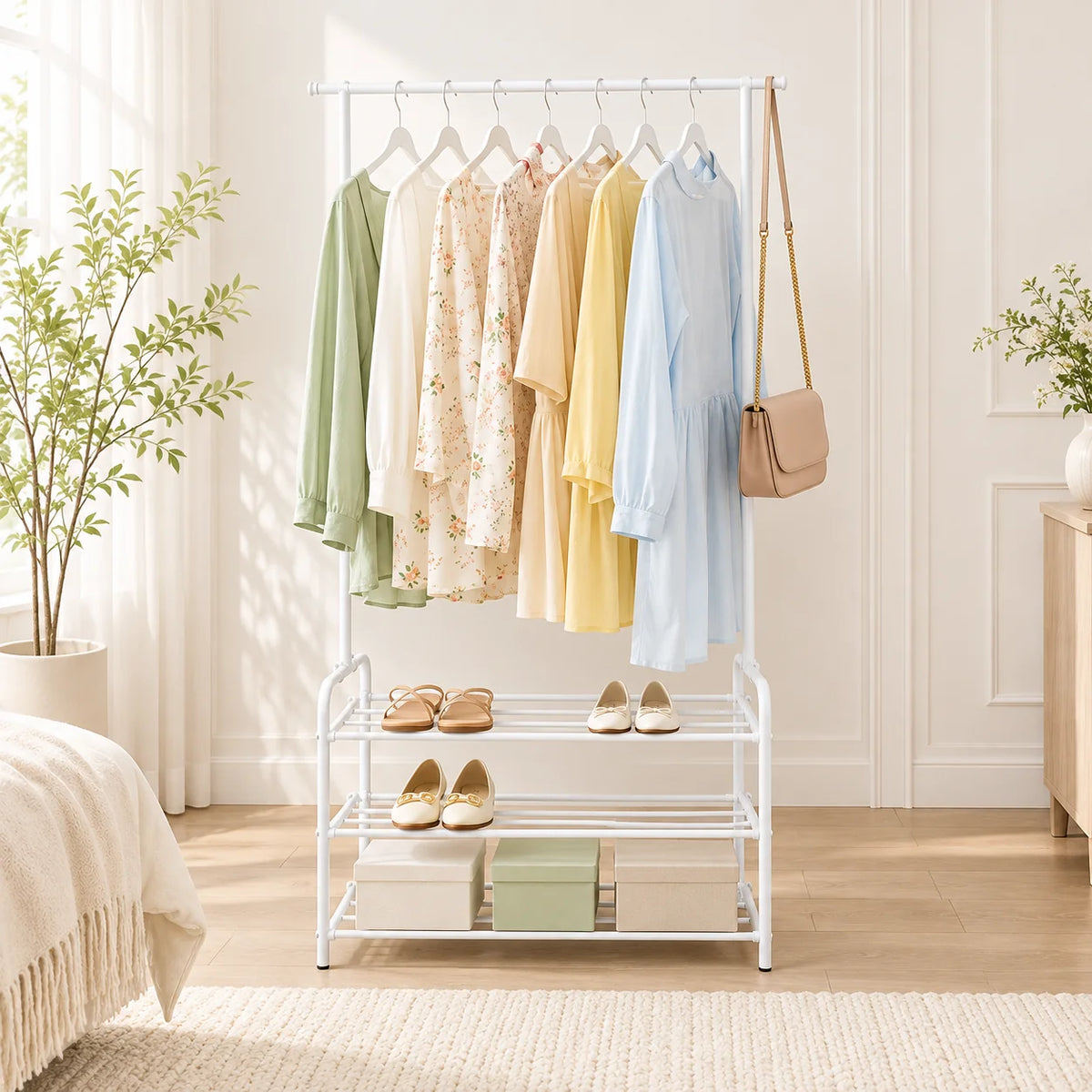 Portable Clothes Hanging Storage Rack