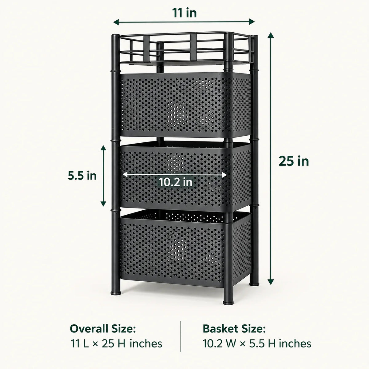 Countertop Vegetable Metal basket | Kitchen Storage & Organizer