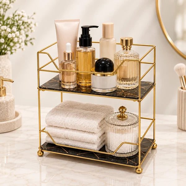 2-Tier Vanity Tower Stand | Makeup & Beauty Storage Organiser