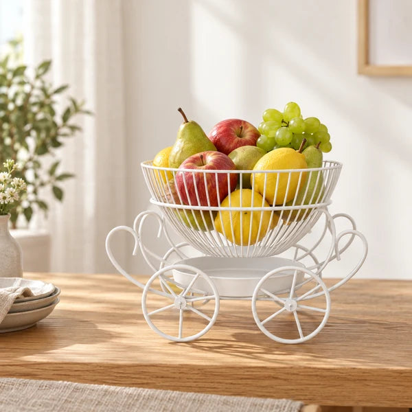 2-Tier Decorative Fruit Basket | Multi-Level Kitchen & Countertop Organiser