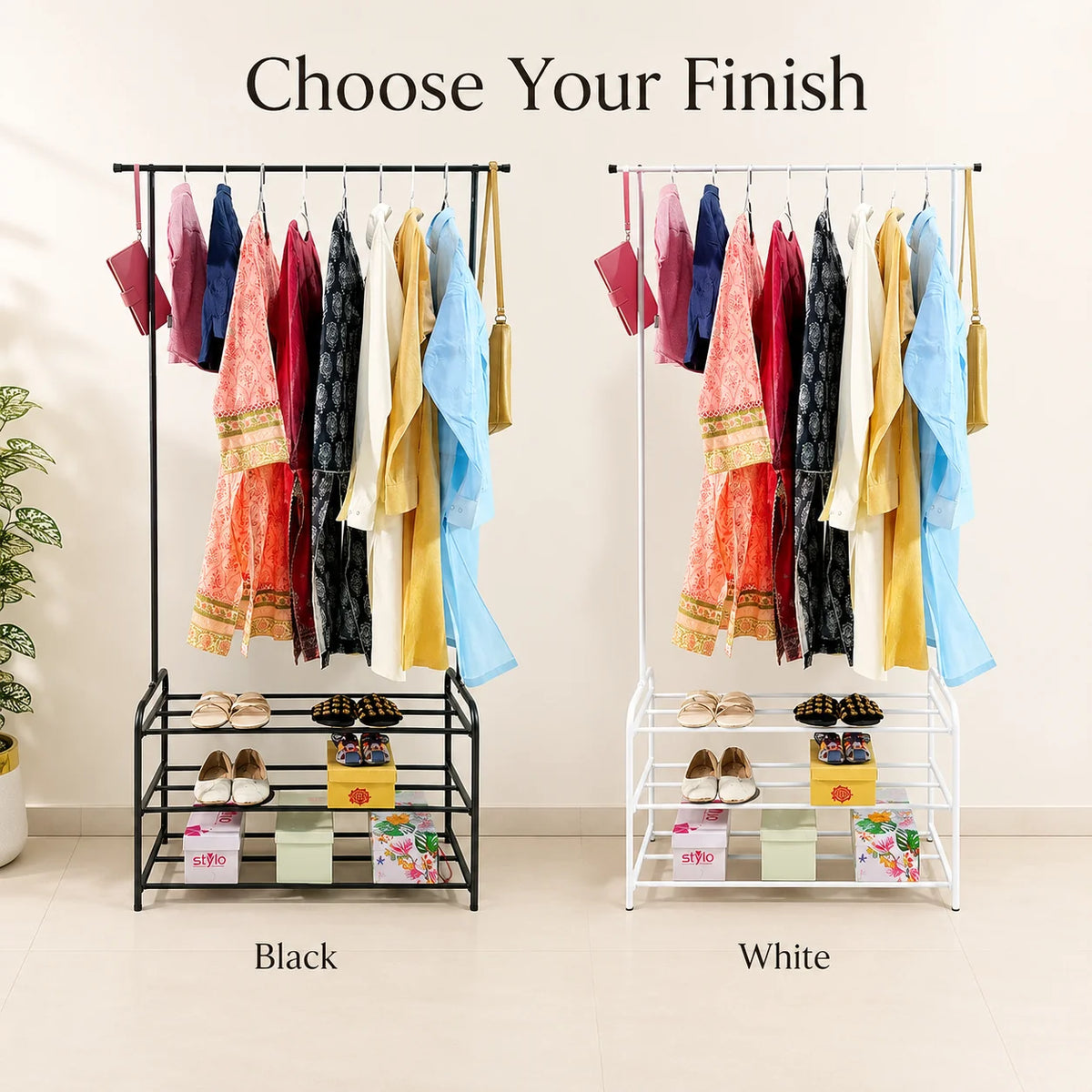 Portable Clothes Hanging Storage Rack
