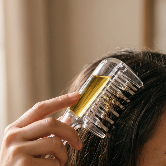 Hair Oil Applicator Comb for Scalp Massage & Even Oil Distribution