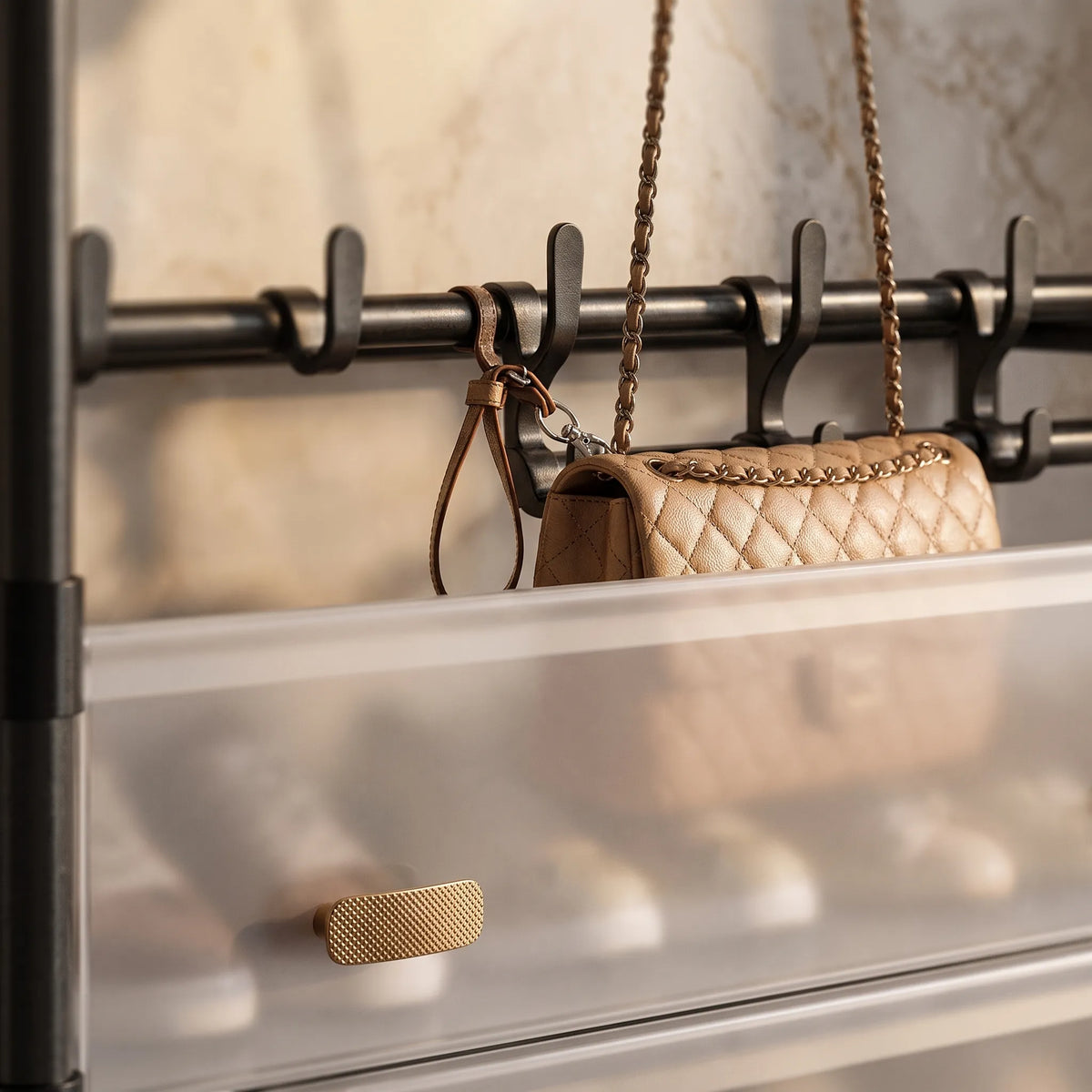 Dustproof Shoe & Coat Rack with Hooks – Multi-Layer Entryway Organizer