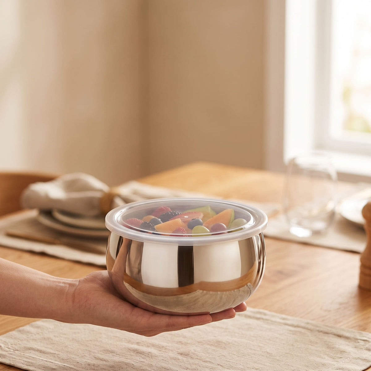 Stackable Stainless Steel Lunch Box | Lightweight Food Storage Container