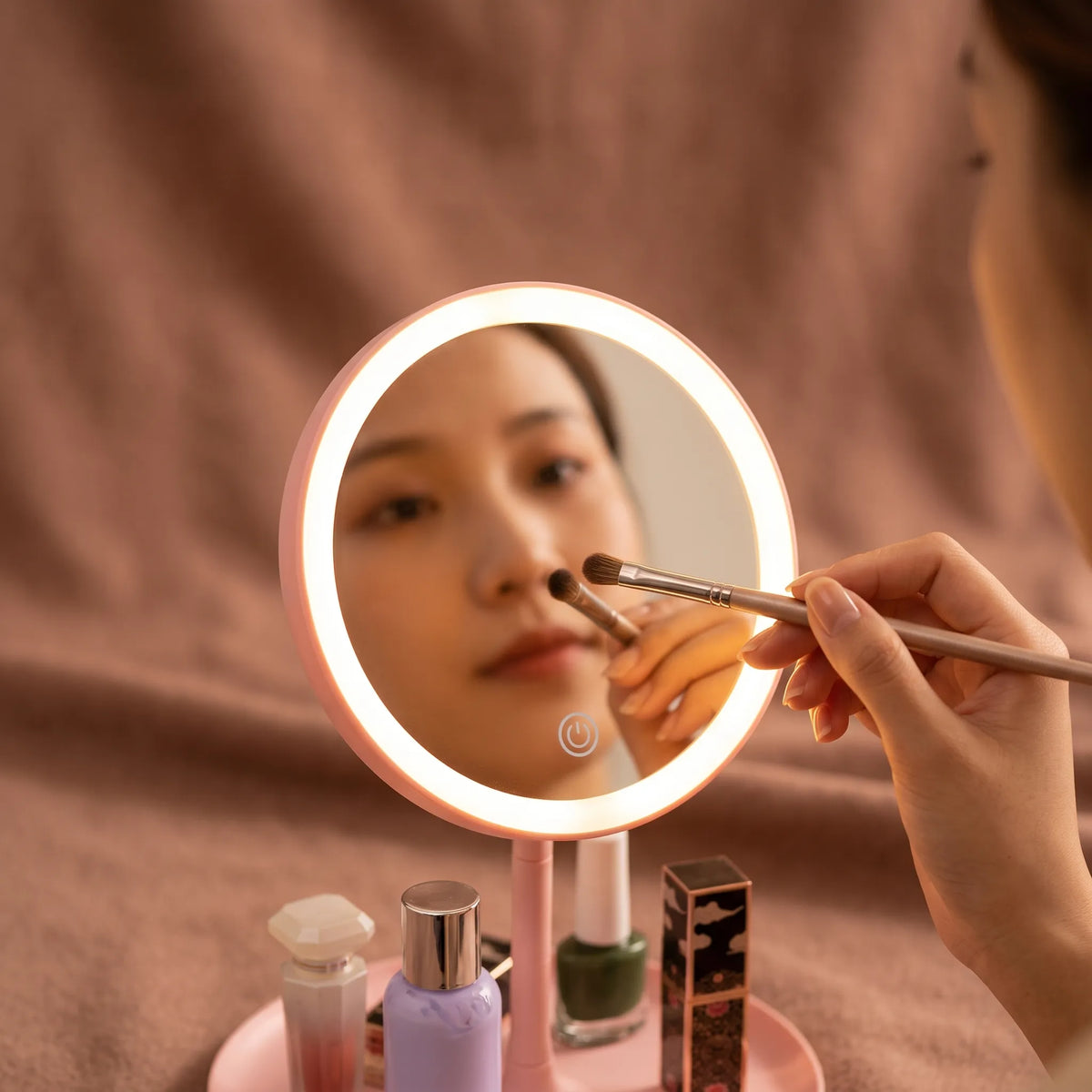 LED Lighted Tabletop Makeup Vanity Mirror