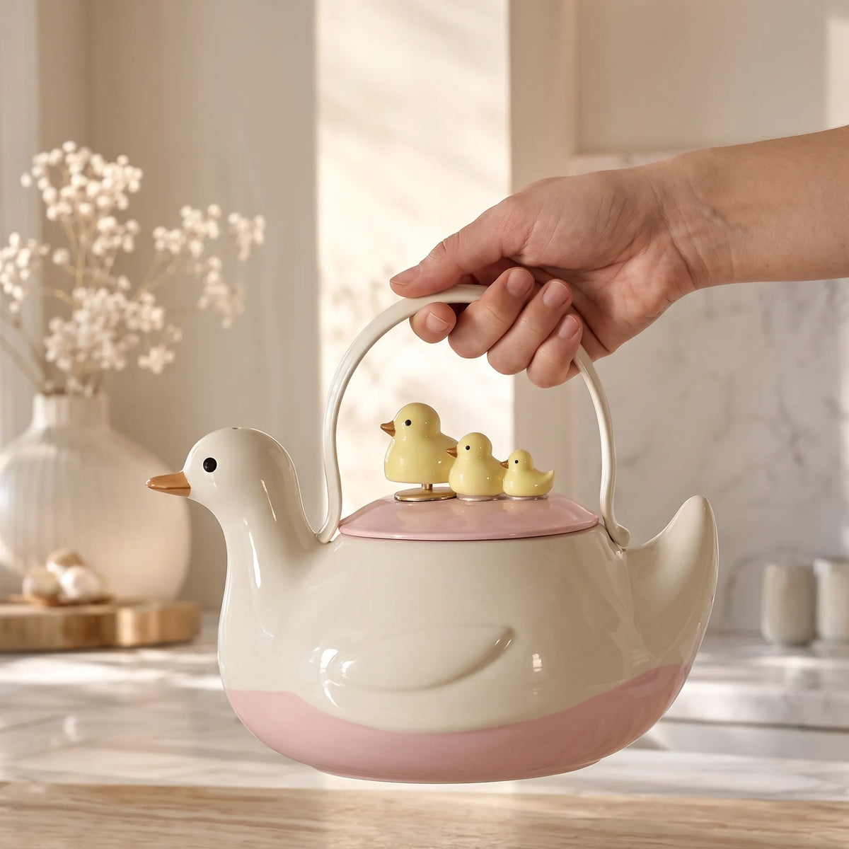 Cute Duck Ceramic Tea Pot