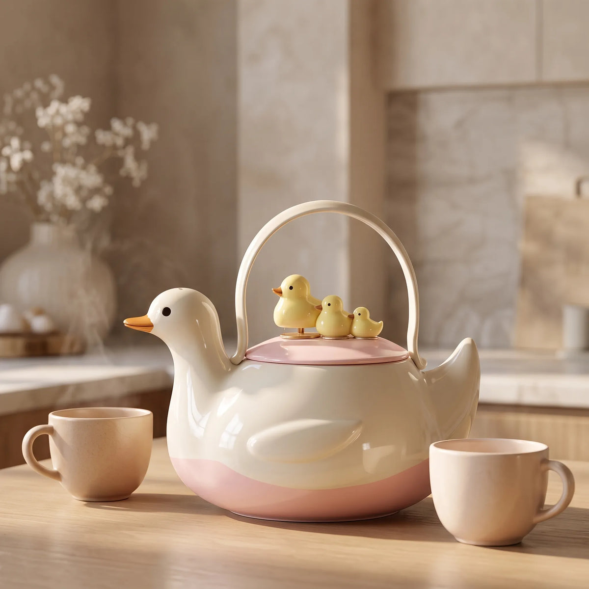 Cute Duck Ceramic Tea Pot