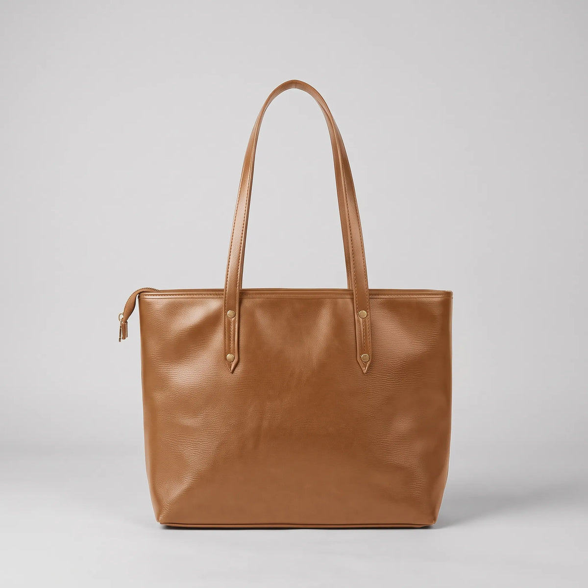 The Aria Premium Everyday Leather Tote with Zipper Closure
