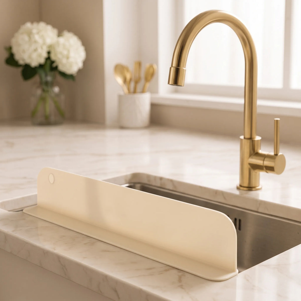 Suction Cup Sink Splash Guard – 14" Water Blocking Plate for Kitchen Counters