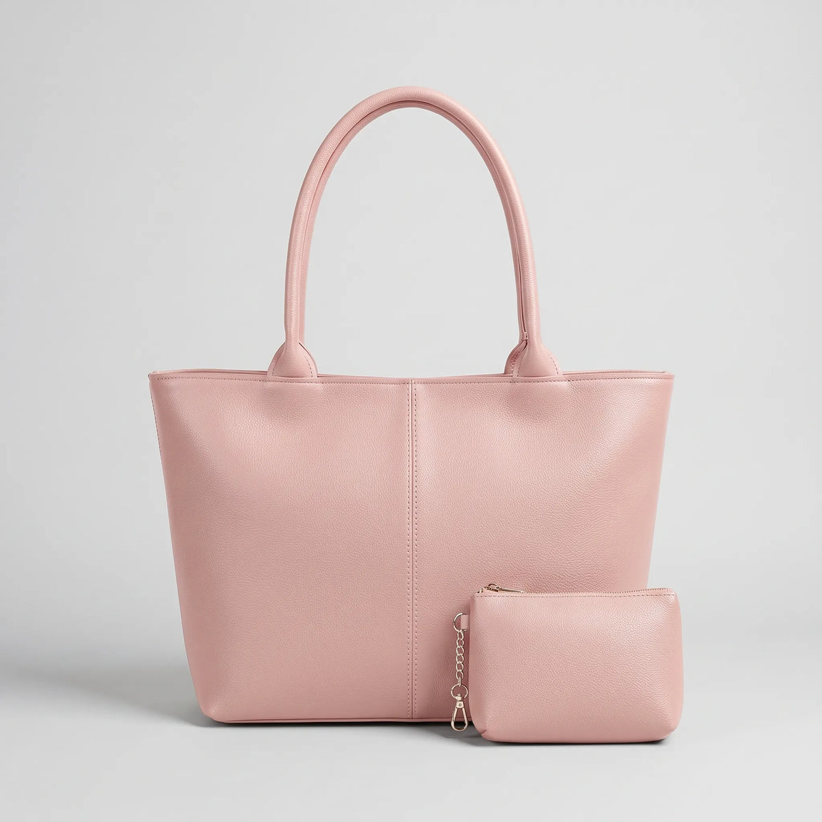 The Kensington Classic Pebbled Leather Everyday Tote with Matching Pouch