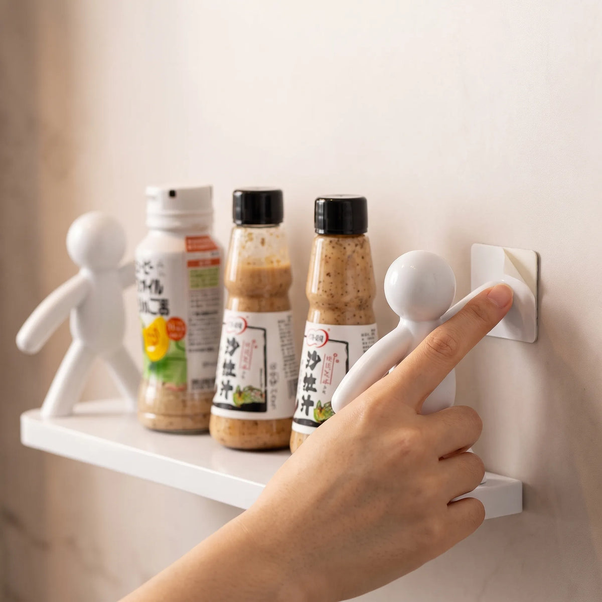 Self-Adhesive Wall Storage Rack – Punch-Free Bathroom & Kitchen Shelf