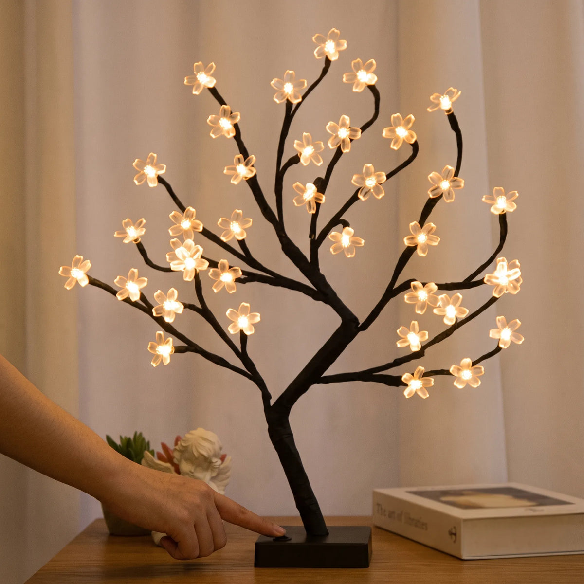 Warm White LED Blossom Tree Table Lamp