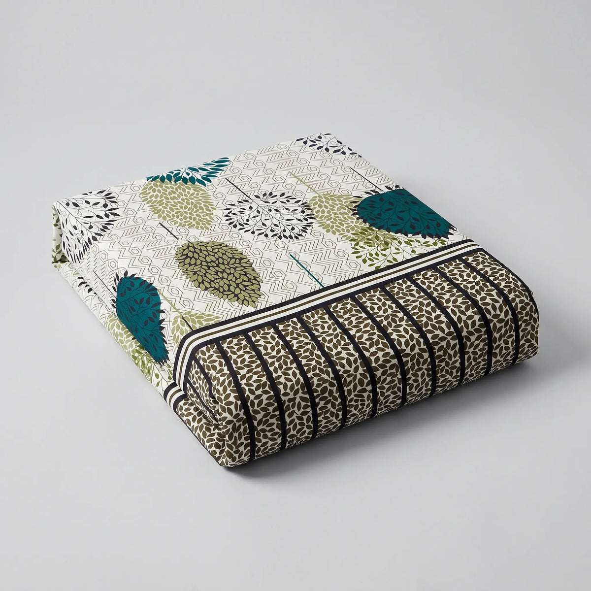 3 Pcs Teal & Olive Tree-of-Life Bedding Set