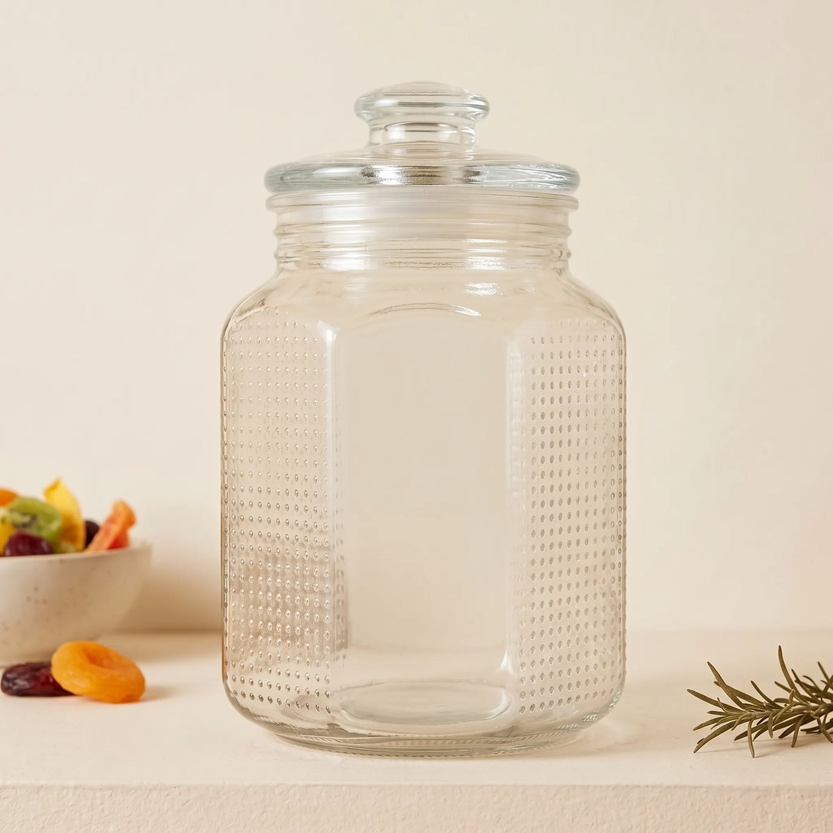 1 Pc Kitchen Ingredient Storage Jar – Transparent Airtight Pantry Organiser