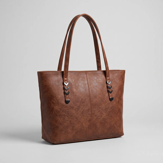 Brown Dual-Strap Shoulder Bag – Women’s Everyday Handbag