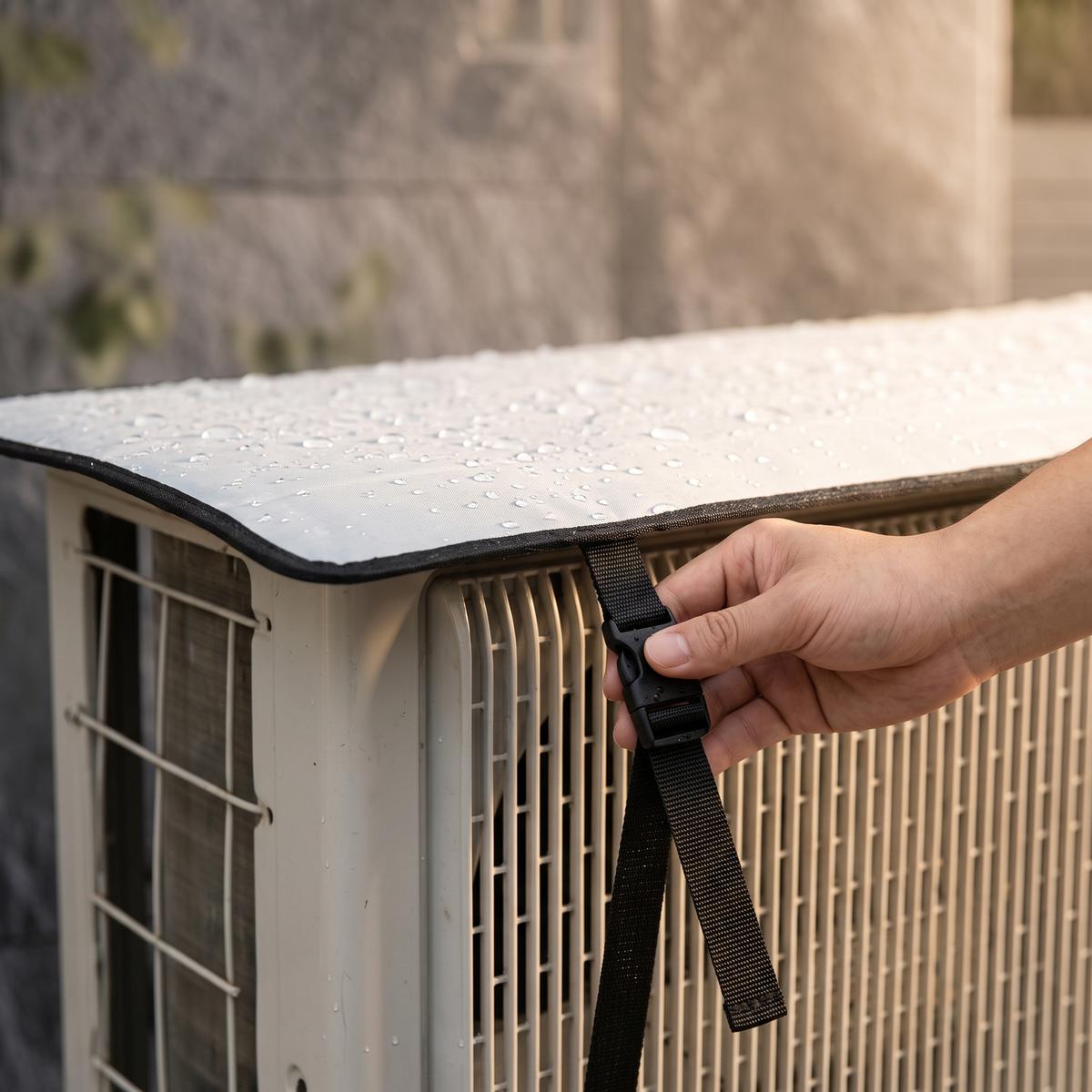 Outdoor AC Unit Shade Cover – Weatherproof Sun & Rain Protector