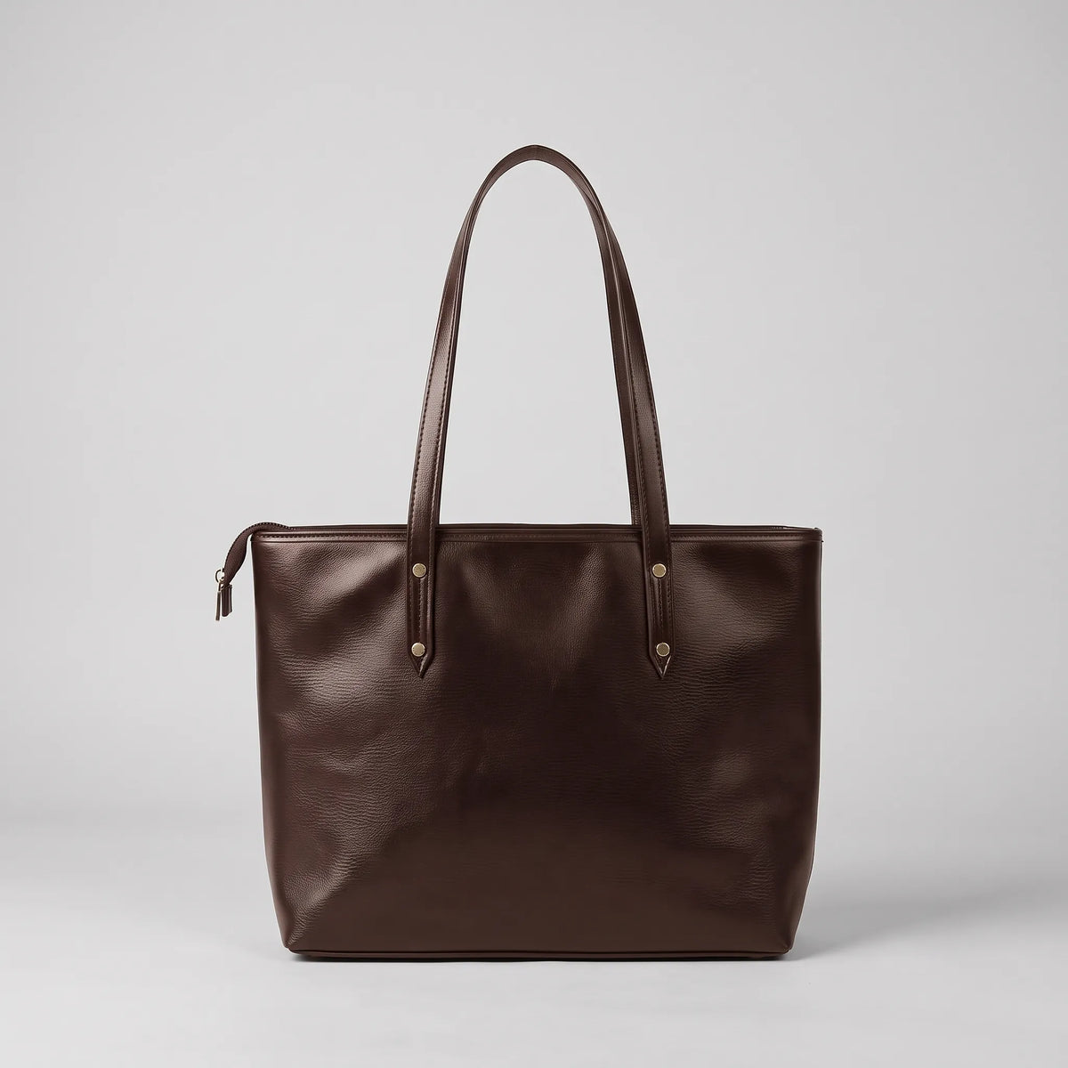 The Aria Premium Everyday Leather Tote with Zipper Closure