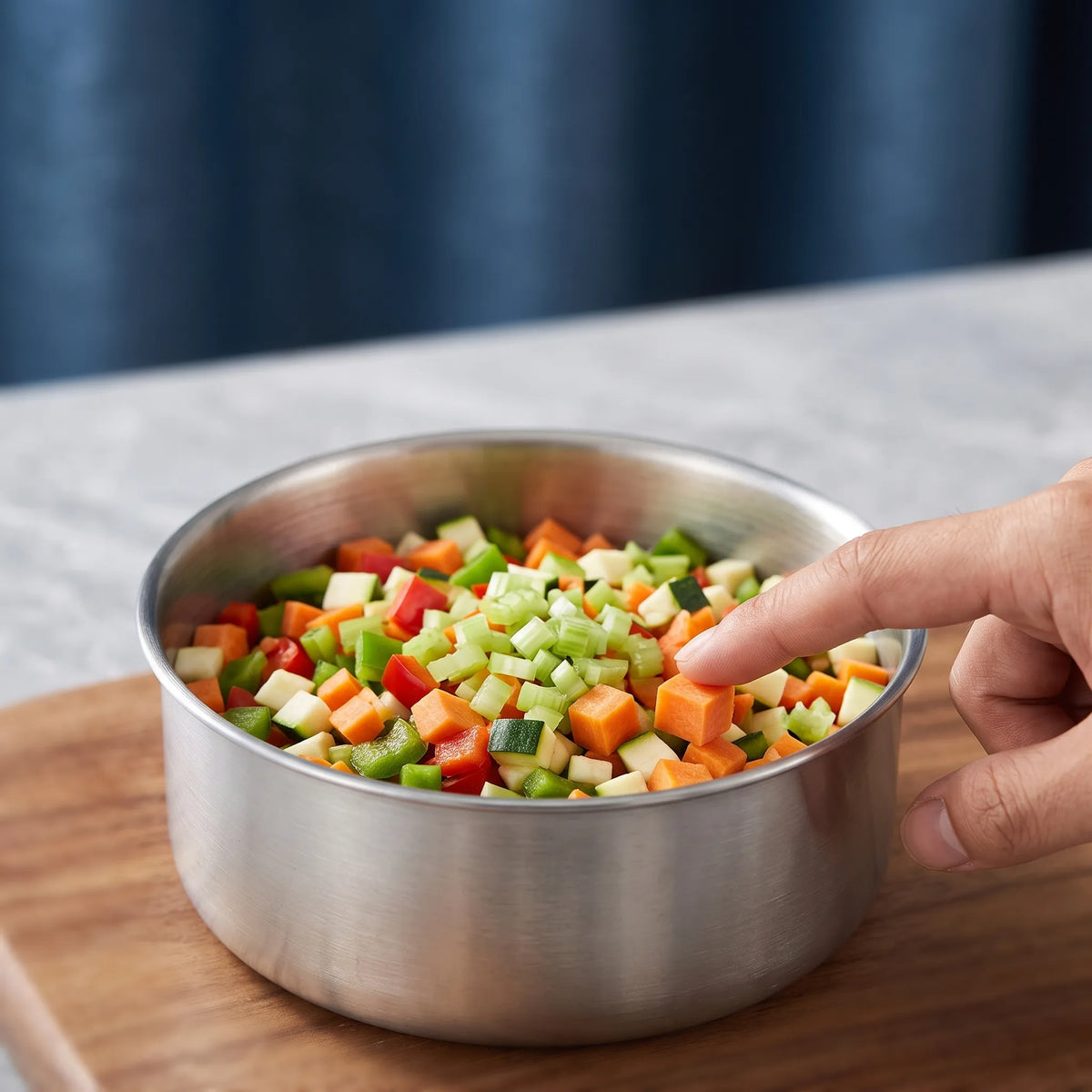 5-Piece Stainless Steel Mixing Bowl Set with Lids