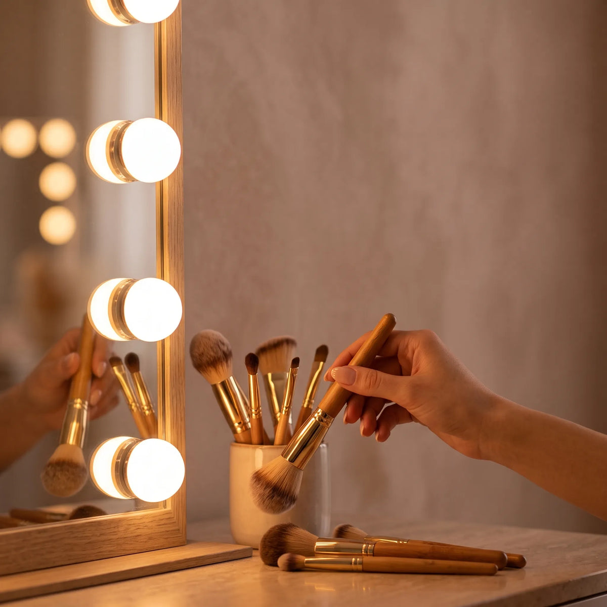 USB LED Vanity Mirror Lights – 10 Bulbs, 3 Colour Modes
