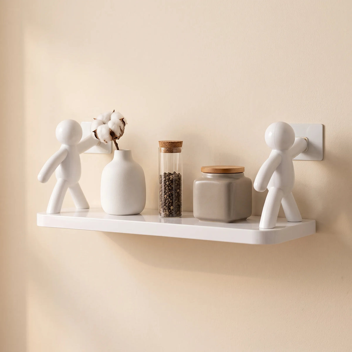 Self-Adhesive Wall Storage Rack – Punch-Free Bathroom & Kitchen Shelf