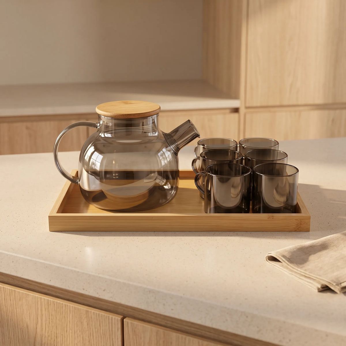 8-Piece Glass Kavaset  | Tea & Beverage Serving Set