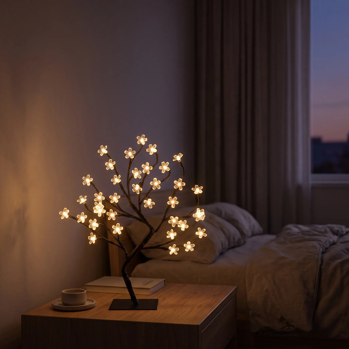 Warm White LED Blossom Tree Table Lamp