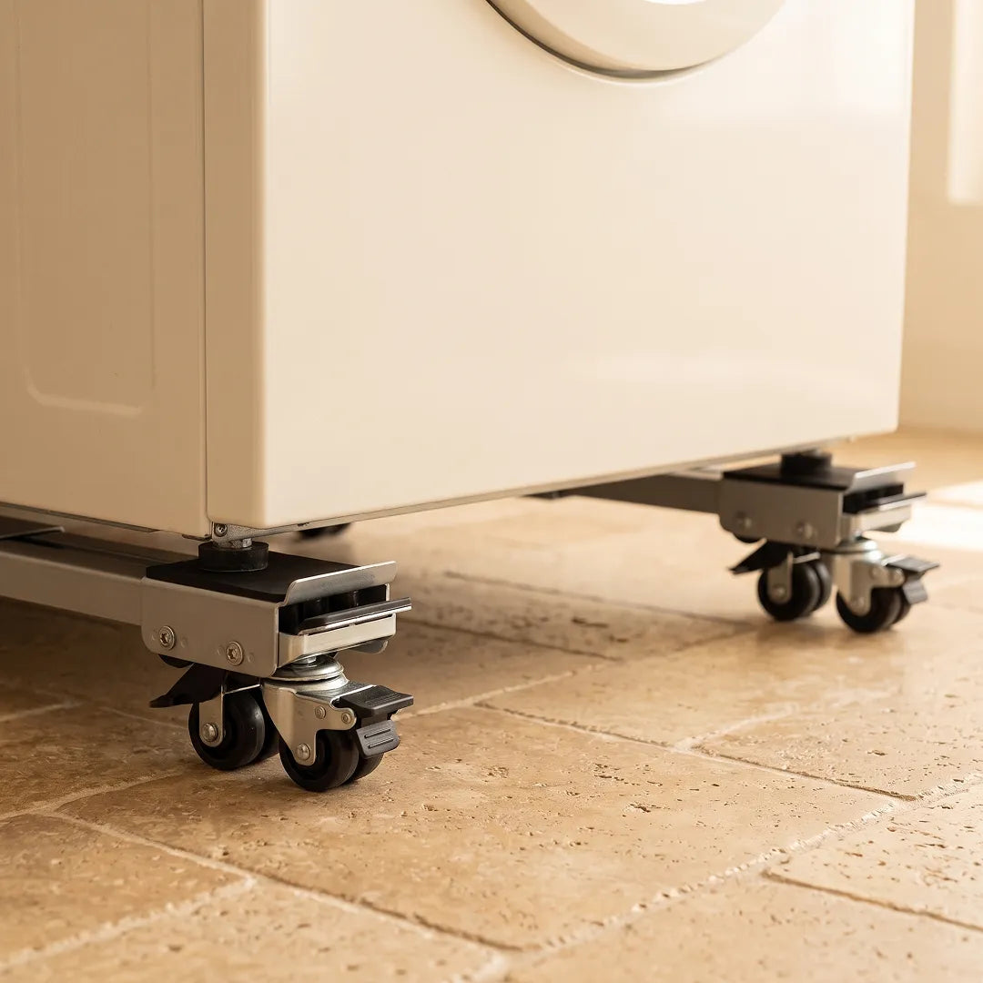 Adjustable Washing Machine Stand with Wheels