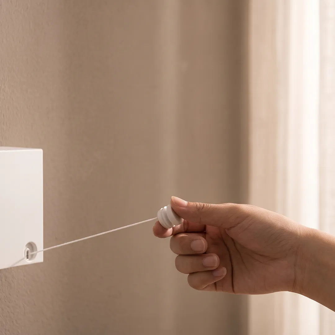Retractable Wall Mounted Clothesline for Indoor Drying