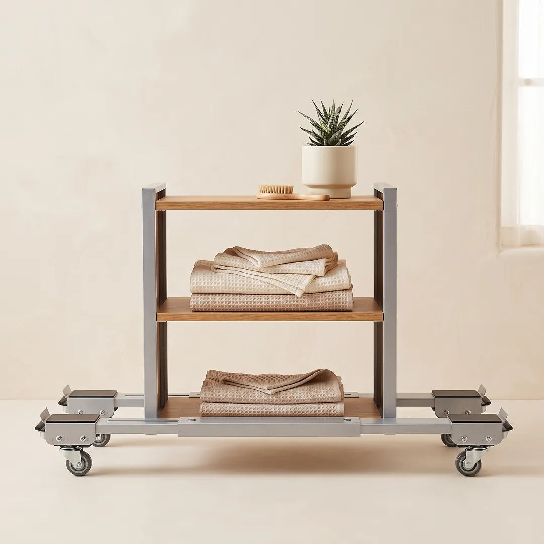 Adjustable Washing Machine Stand with Wheels