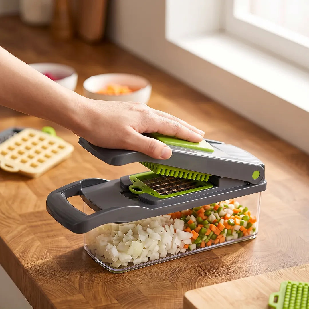 16-in-1 Manual Vegetable Chopper & Slicer